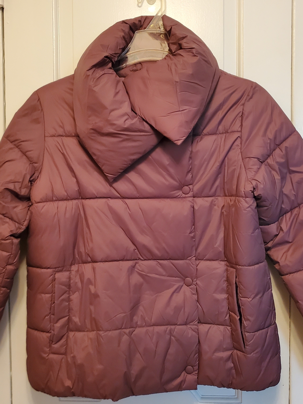 BANANA REPUBLIC Women’s Puffer Jacket in Mauve - Lightweight Quilted Coat